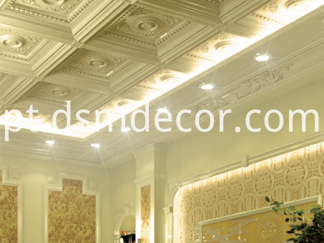 Telhas de teto de poliuretano Polyurethane Ceiling Tiles